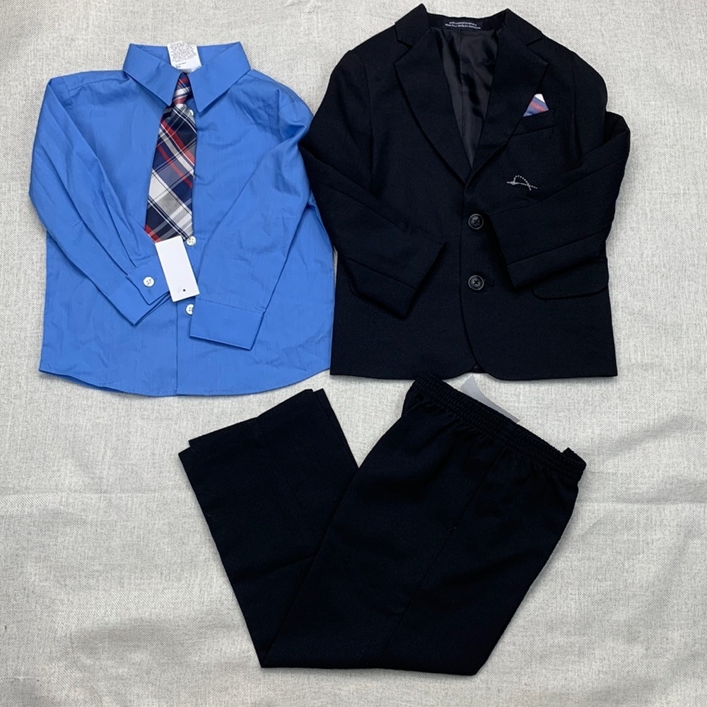 Nautica Little Boys' 4-piece Tie, Shirt, Jacket & Pants Set Size 4T/4